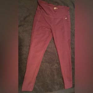 Jockey Maroon leggings size medium gently worn